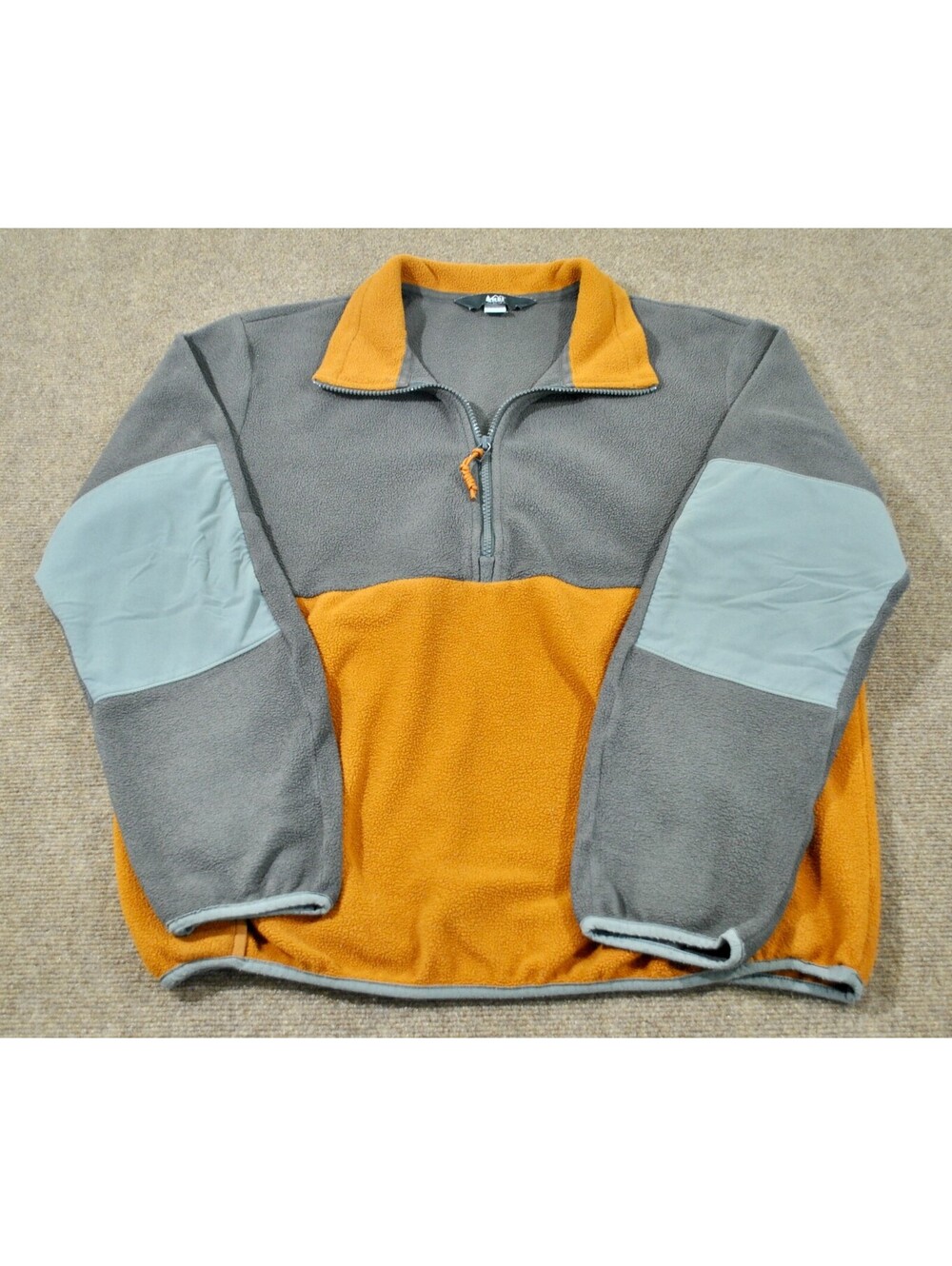 REI Co Op Outdoors Winter Fleece Zip Gray Pull Over Jacket Size Medium